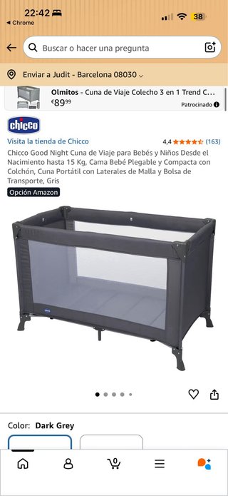 Cuna de viaje Chicco plegable