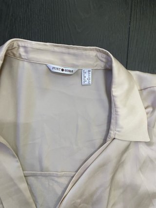 Blusa Punto Roma cruzada beige XL