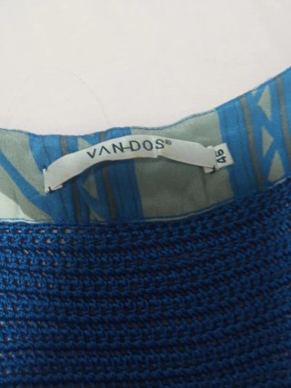 Vestido Van-Dos Azul y Blanco