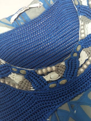 Vestido Van-Dos Azul y Blanco