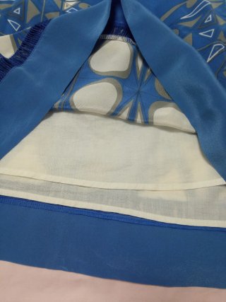 Vestido Van-Dos Azul y Blanco