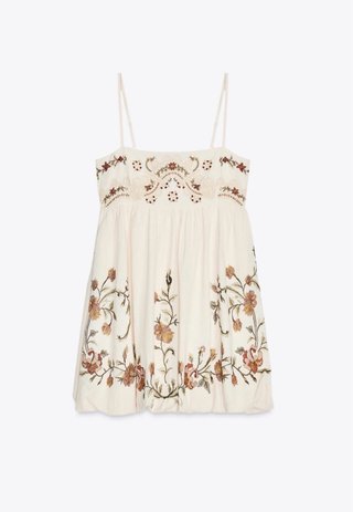Vestido mini boho Zara bordado