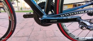 Bicicleta de carretera Wolfbike + rodillo