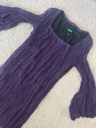 Benetton vestido túnica morado floral nuevo verano