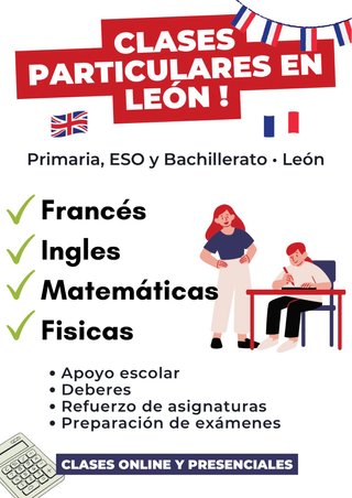 Clases particulares primaria, ESO y bachillerato