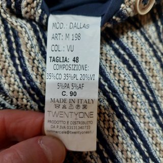 Giacca Uomo Twentyone Beige/Blu Taglia 48