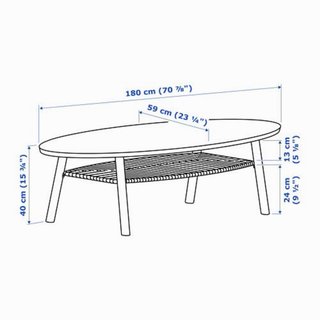 Mesa de centro IKEA STOCKHOLM 180x59 cm