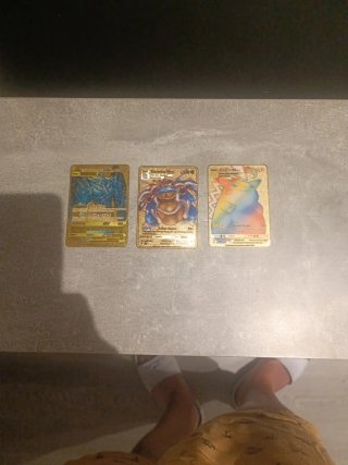 Cartas Pokémon Metal Doradas