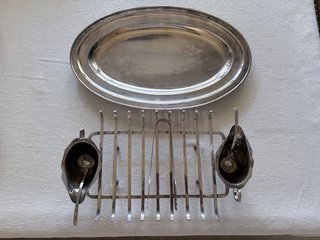 Bandeja espárragos vintage metal