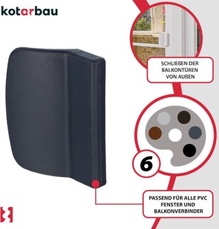 KOTARBAU manija balcón tirador puerta antracita