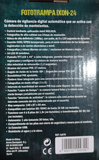 Cámara Fototrampa ARCEA IXON-24