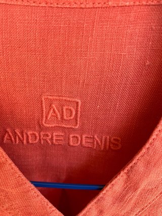 Camisa Andre Denis cuello mao coral Talla M