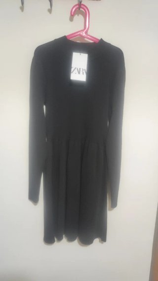Vestido Negro Zara Talla S
