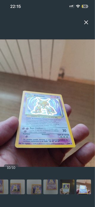 Carta Pokemon Alakazam base set holo
