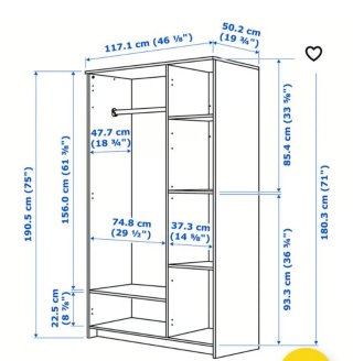 Armario BRIMNES 3 puertas blanco