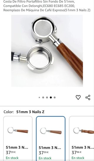 Portafiltro Delonghi Madera