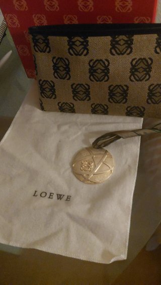 Monedero mujer tela Loewe beige/marrón