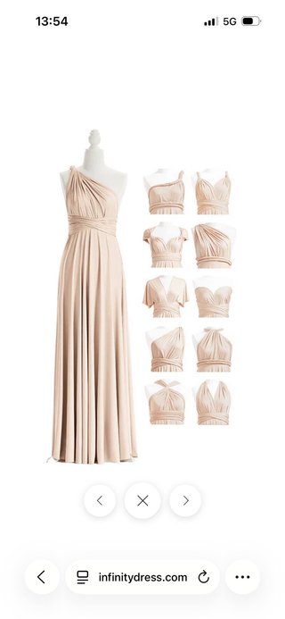 Vestido largo convertible beige T. S/M