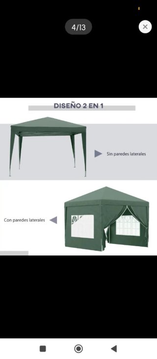 Carpa Desmontable Jardín Verde