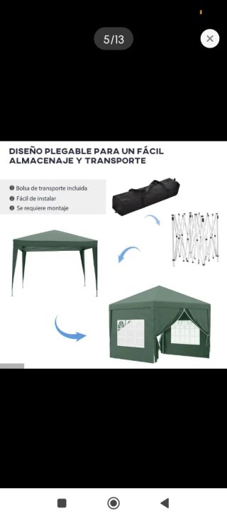 Carpa Desmontable Jardín Verde