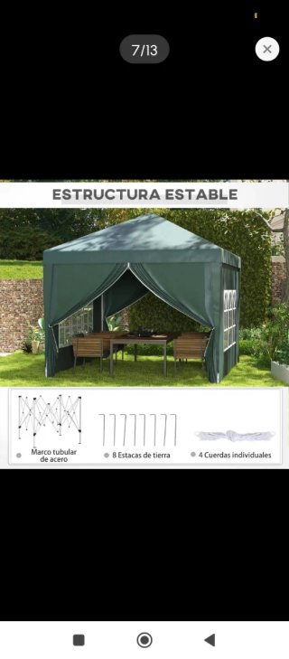 Carpa Desmontable Jardín Verde