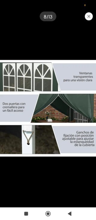Carpa Desmontable Jardín Verde