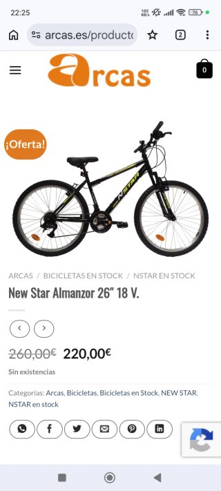 Bicicleta de Montaña Negra. En trastero. No usada