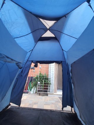 Tienda de campaña 4 personas azul