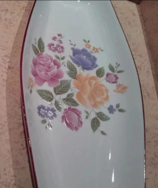 Bandeja y cubiertos de porcelana Isard numerada