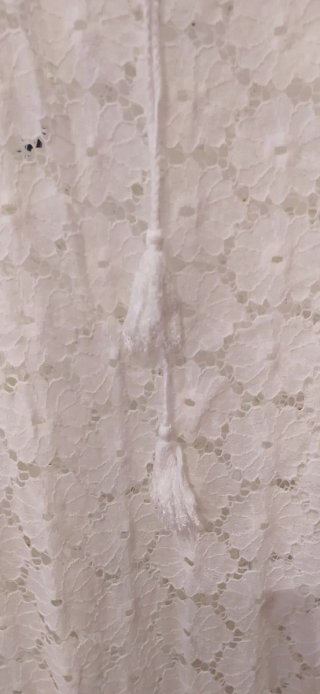 Vestido playero blanco encaje talla única