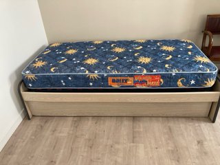 Cama Nido Individual Azul y Beige