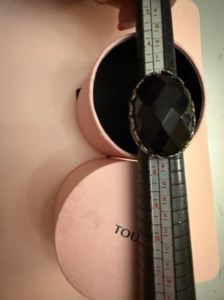 Anillo Tous Negro y Plateado