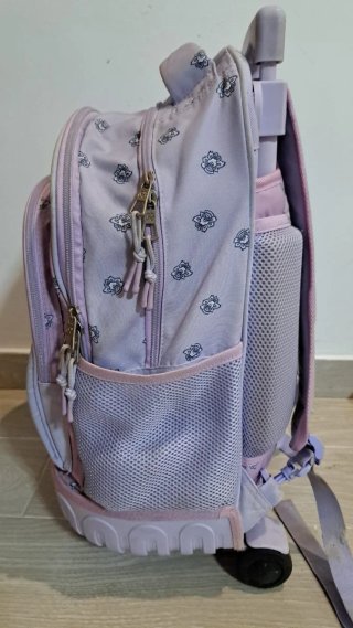 Mochila Pepe Jeans Ruedas Lila Flores