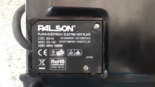 Hornillo Eléctrico PALSON 1600W Nuevo