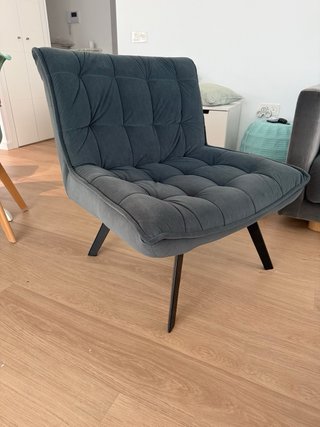 Butaca Zara Home terciopelo gris