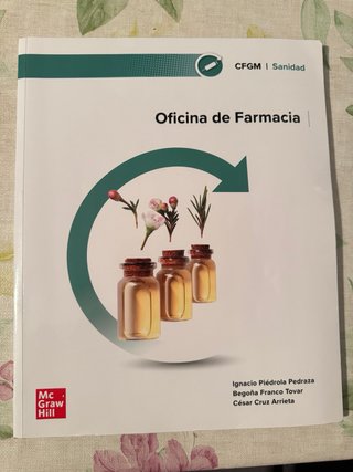 Libros FP 1° Grado Medio Farmacia y Parafarmacia