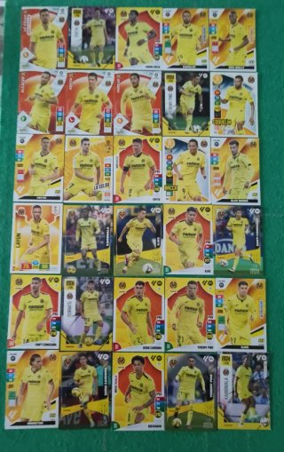 Lote 156  cartas Villarreal CF Panini