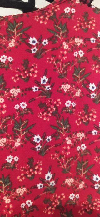 Vestido floral rojo verano