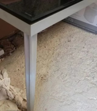 Mesa de cristal extensible