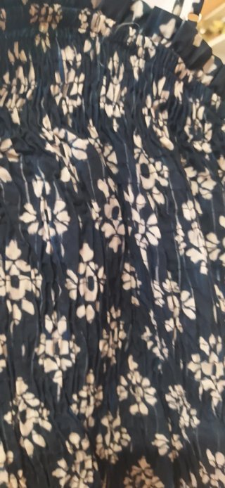 Camisa estampada azul y beige