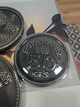Platos decorativos monedas pesetas