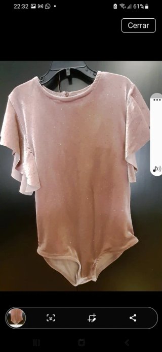 Body niña rosa con brillos