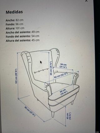 Sillón IKEA Strandmon Gris