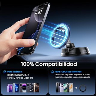 Supporto magnetico per auto con rotazione a 360°