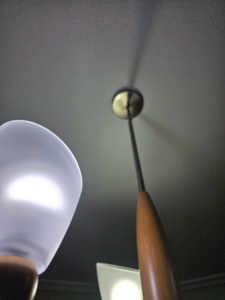 Lámpara colgante madera y metal