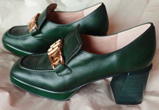 Mocasines Hispanitas Tokio Verde Forest Piel