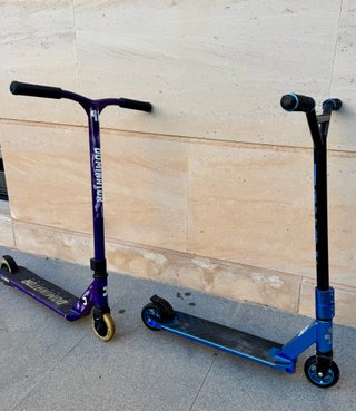 2 Patinetes Freestyle Morado y Azul