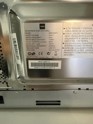 Microondas integrable Teka