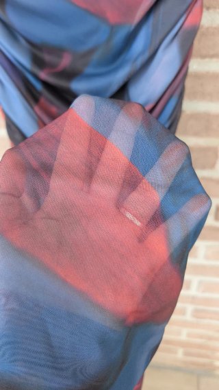 Falda de tul drapeada y estampada Zara Talla L