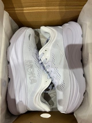 Hoka Bondi 9 Gris y Blancas Talla [Talla]